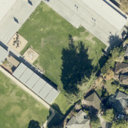 Sand Volleyball Court, Palo Alto, CA — aerial view