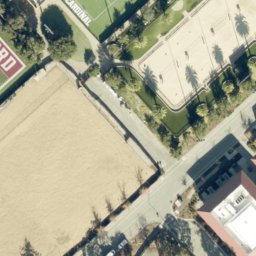 Stanford Beach Volleyball Stadium — aerial view