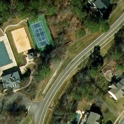 Sand Volleyball Court, VA — aerial view