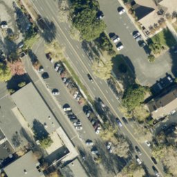 Sand Volleyball Court, Palo Alto, CA — aerial view