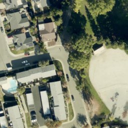 Sand Volleyball Court, Milpitas, CA — aerial view
