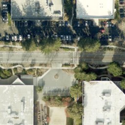 Sand Volleyball Court, Mountain View, CA — aerial view