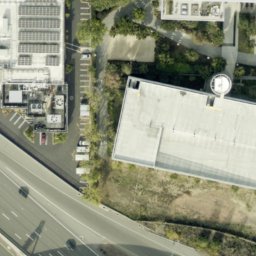 Sand Volleyball Court, Mountain View, CA — aerial view