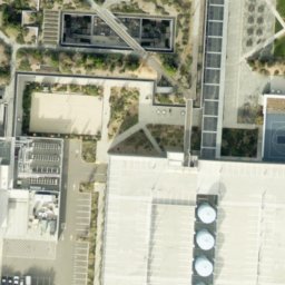 Sand Volleyball Court, Mountain View, CA — aerial view