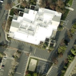 Sand Volleyball Court, Sunnyvale, CA — aerial view