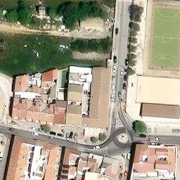 Sand Volleyball Court — aerial view