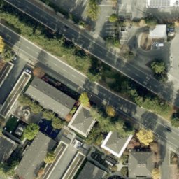 Sand Volleyball Court, Mountain View, CA — aerial view