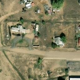 Sand Volleyball Court, Aguilar, CO — aerial view