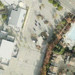 Asphalt Volleyball Court, Santa Clara, CA — aerial view