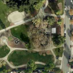 Sand Volleyball Court, Sunnyvale, CA — aerial view