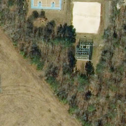 Sand Volleyball Court, VA — aerial view