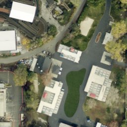 Sand Volleyball Court, Santa Clara, CA — aerial view