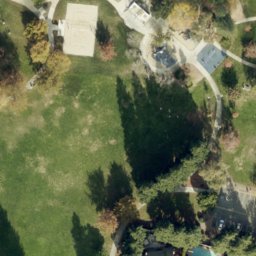 Sand Volleyball Court, Mountain View, CA — aerial view