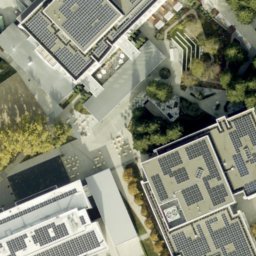 PayPal Beach Volleyball Court — aerial view