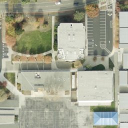 Sand Volleyball Court, Loyola, CA — aerial view