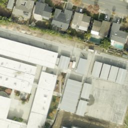 Sand Volleyball Court, Sunnyvale, CA — aerial view
