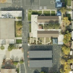 Sand Volleyball Court, Santa Clara, CA — aerial view