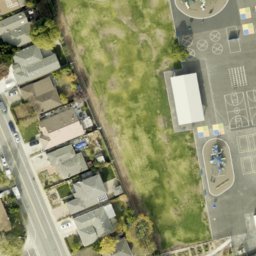 Sand Volleyball Court, Santa Clara, CA — aerial view