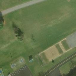 Sand Volleyball Court, Campbellsville, KY — aerial view
