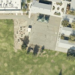 Sand Volleyball Court, Santa Clara, CA — aerial view