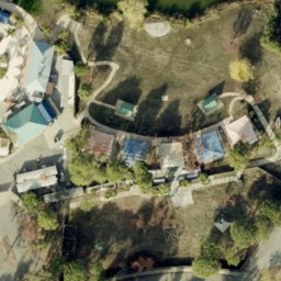 Sand Volleyball Court, Alum Rock, CA — aerial view
