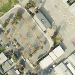 Sand Volleyball Court, Alum Rock, CA — aerial view