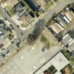 Sand Volleyball Court, Alum Rock, CA — aerial view