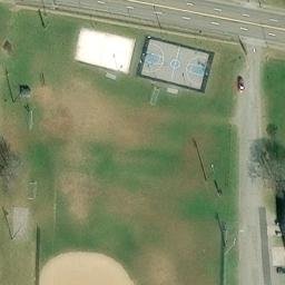 Sand Volleyball Court, Pearisburg, VA — aerial view