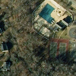 Sand Volleyball Court, VA — aerial view