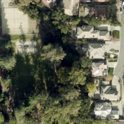 Sand Volleyball Court, Cupertino, CA — aerial view