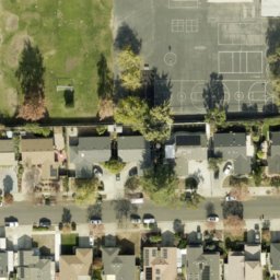 Sand Volleyball Court, Campbell, CA — aerial view