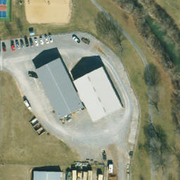 Sand Volleyball Court, Cape Girardeau, MO — aerial view