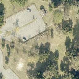 Sand Volleyball Court, Cupertino, CA — aerial view