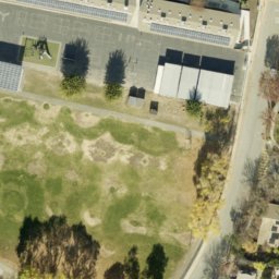 Sand Volleyball Court, Campbell, CA — aerial view