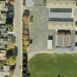 Sand Volleyball Court, Campbell, CA — aerial view