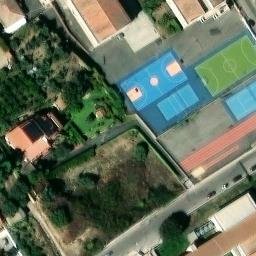 Volleyball Court near Scordia — aerial view