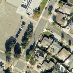 Sand Volleyball Court, Cambrian Park, CA — aerial view