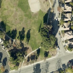 Sand Volleyball Court, Cambrian Park, CA — aerial view