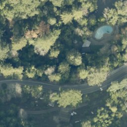 Sand Volleyball Court, Saratoga, CA — aerial view