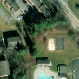 Volleyball Court, Blacksburg, VA — aerial view