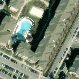 Sand Volleyball Court, Blacksburg, VA — aerial view