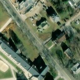 Sand Volleyball Court, Blacksburg, VA — aerial view