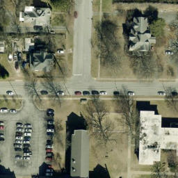 Sand Volleyball Court, Springfield, MO — aerial view