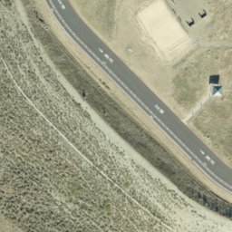 Sand Volleyball Court, Seven Trees, CA — aerial view