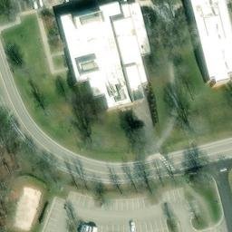 Sand Volleyball Court, Blacksburg, VA — aerial view