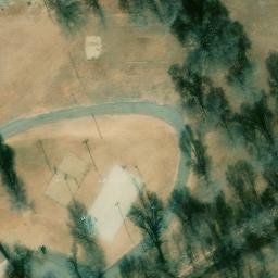 Sand Volleyball Court, Ashland, KS — aerial view