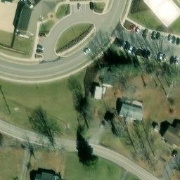 Sand Volleyball Court, Merrimac, VA — aerial view