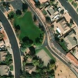 Sand Volleyball Court, Ivins, UT — aerial view