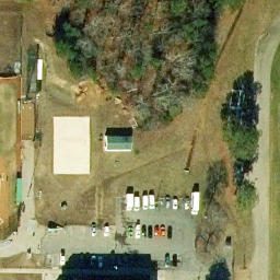 Sand Volleyball Court, VA — aerial view