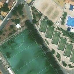 Sand Volleyball Court — aerial view